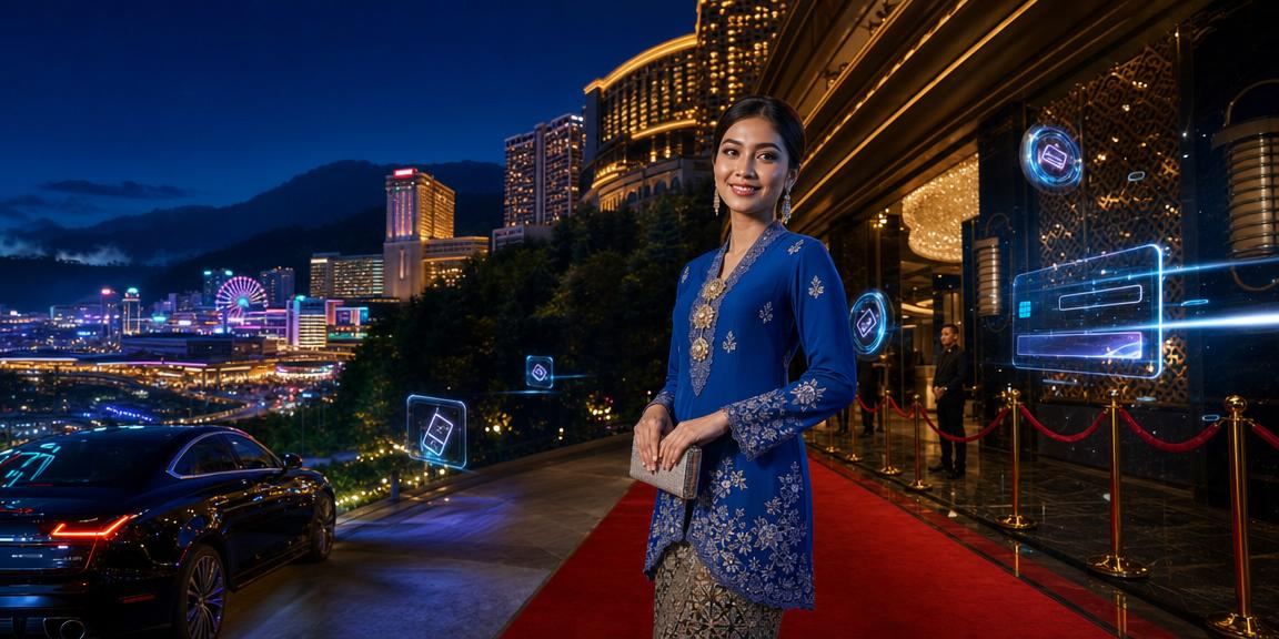 Pengalaman pertaruhan di Genting Highlands dengan pakaian baju kurung Malaysia di platform 68100