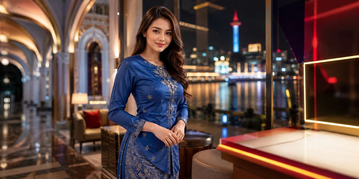Pemain Malaysia dalam pakaian baju kurung menikmati promosi kasino dalam talian 68100